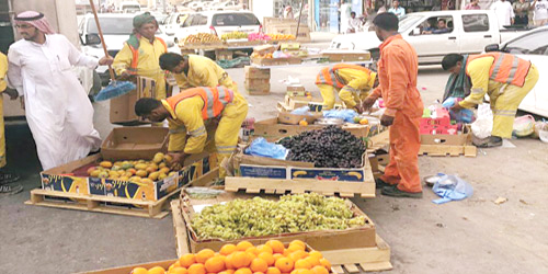 أمانة منطقة الرياض تصادر 10 أطنان من الخضار والفاكهة 