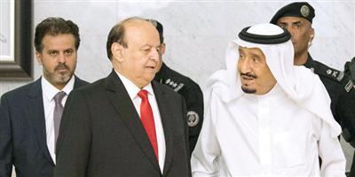 خادم الحرمين استقبل الرئيس اليمني 