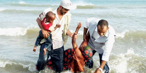 جانب من مآسي المهاجرين الصوماليين في خليج عدن