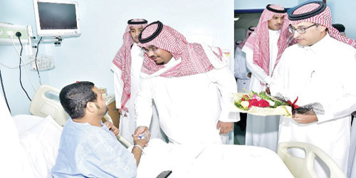نائب أمير منطقة نجران يزور مرضى مركز الأمير سلطان لأمراض وجراحة القلب بالمنطقة 