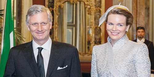  الملك فيليب ملك بلجيكا والملكة ماتيلد