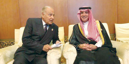  وزير الخارجية يلتقي أمين الجامعة العربية على هامش الاجتماع