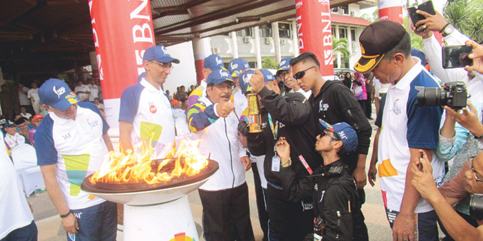  شعلة الألعاب الآسيوية في باندا اتشيه