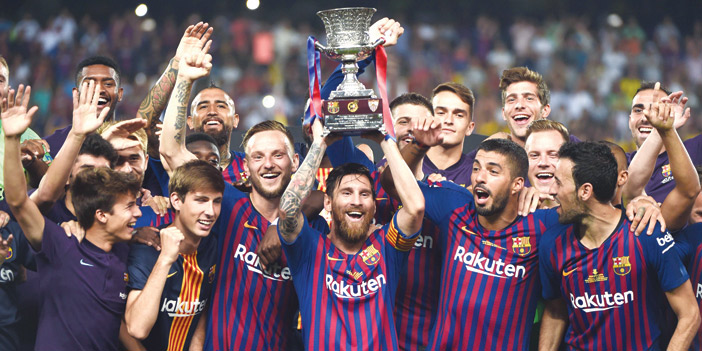 كأس السوبر الإسباني فاز بها برشلونة للمرة الثالثة عشرة في تاريخه