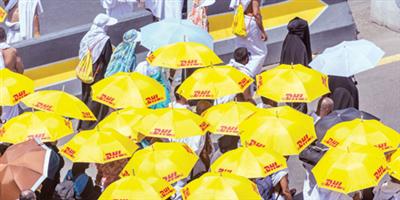 مئات آلاف المظلات قدمتها «دي إتش إل اكسبريس» للحجاج هذا الموسم 