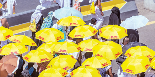  المظلات التي قدمتها الشركة للحجاج