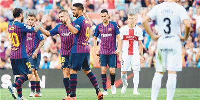 برشلونة يستعرض أمام المتواضع هويسكا ويكتسحه بثمانية 
