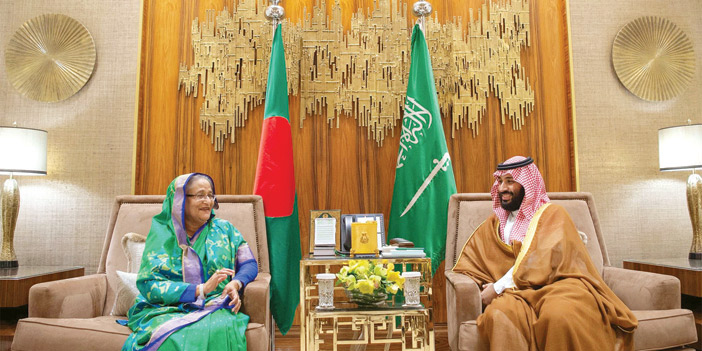 ولي العهد يبحث مع رئيسة وزراء بنجلاديش العلاقات الثنائية بين البلدين 