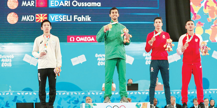  تتويج البطل السعودي محمد عسيري بالميدالية الذهبية