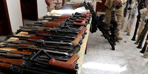 الشرطة العسكرية اليمنية تضبط شحنة أسلحة للحوثيين 