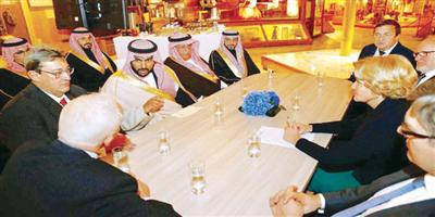 الأمير بدر بن عبد الله تباحث مع نائبة رئيس الوزراء الروسي ووزير الثقافة الإيطالي 