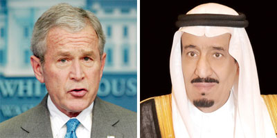 الملك يعزي جورج دبليو بوش في وفاة الرئيس الأسبق بوش الأب 