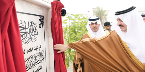  الأمير سعود بن نايف خلال تدشينه للمشاريع
