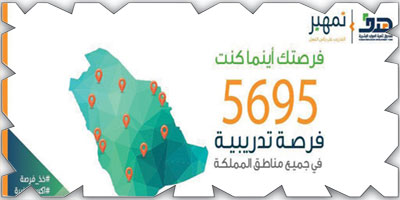 «هدف»: 5695 فرصة تدريبية في مناطق المملكة عبر «تمهير» 