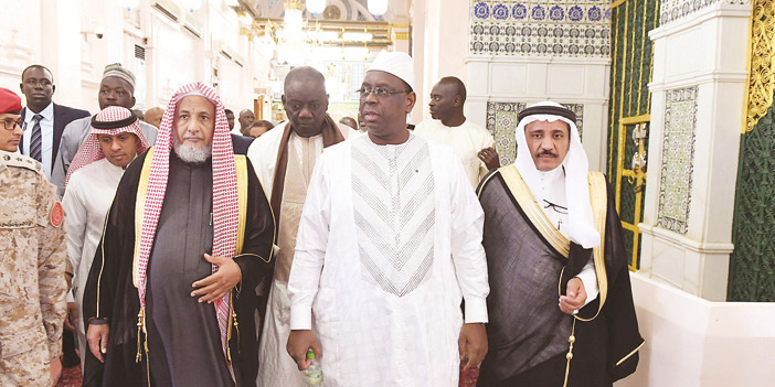  زيارة الرئيس السنغالي للمسجد النبوي