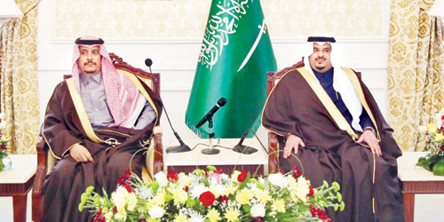  الأمير محمد والأمير عبدالرحمن في حفل الاستقبال