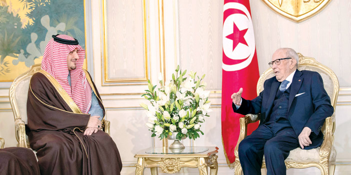 الرئيس التونسي خلال لقائه سمو وزير الداخلية