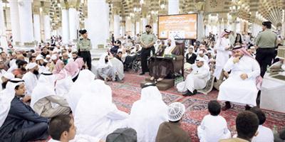 السديس يلقي درسه الدوري في المسجد النبوي 