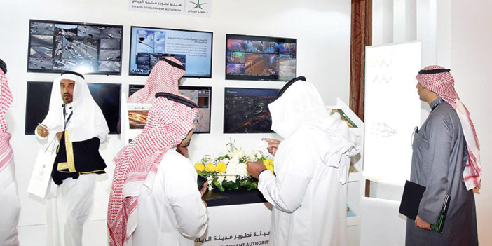 جانب من جناح هيئة تطوير مدينة الرياض ضمن المعرض المصاحب لمؤتمر السلامة المرورية 2019