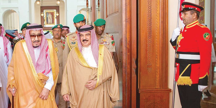 خادم الحرمين في برقية شكر لملك مملكة البحرين إثر مغادرته البحرين: 