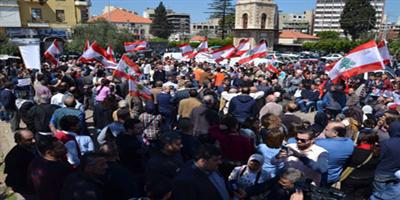 اعتصام حاشد في مدينة طرابلس اللبنانية 
