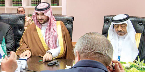  الأمير خالد بن سلمان خلال لقائه وزير الدفاع الروسي
