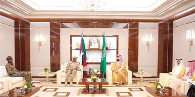 ولي العهد يجتمع مع نائب رئيس المجلس الانتقالي السوداني 
