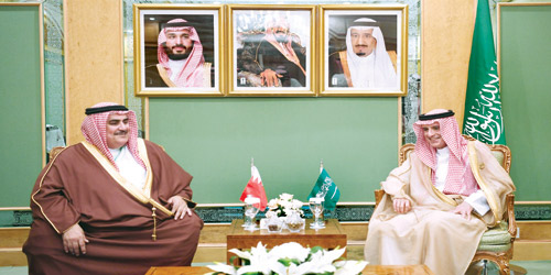  الجبير خلال استقبال وزير خارجية البحرين