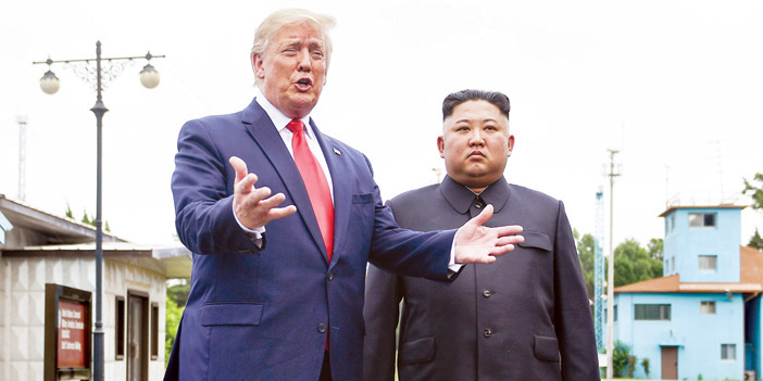  الرئيس الأمريكي والزعيم الكوري الشمالي في لقاء تاريخي في كوريا الشمالية