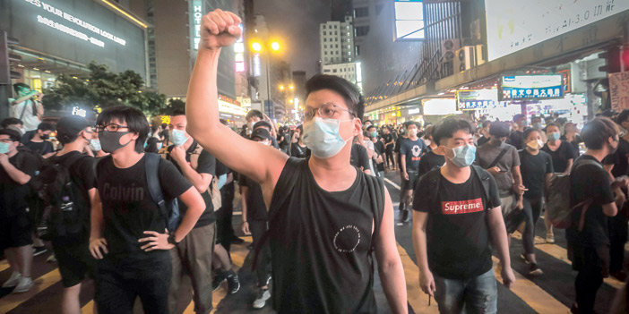   جانب من تظاهرات هونغ كونغ