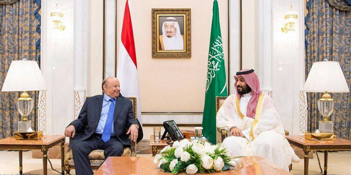 ولي العهد بحث مع الرئيس اليمني التطورات في عدن 