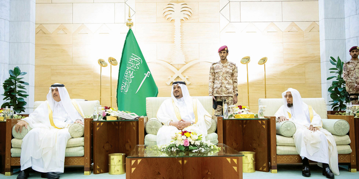  سمو أمير منطقة الرياض بالنيابة خلال الاستقبال