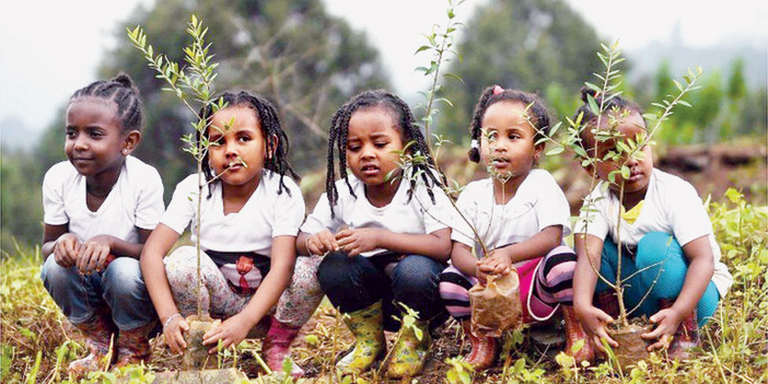 إثيوبيا زرعت 350 مليون شجرة في يوم واحد 