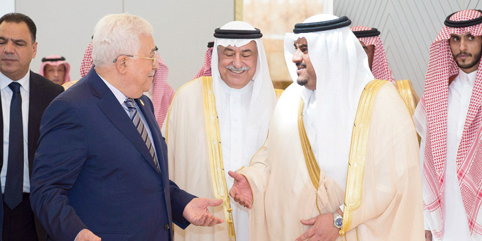  نائب أمير منطقة الرياض مودعا الرئيس الفلسطيني