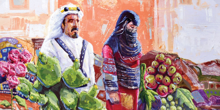  اللوحة الفائزة بالمركز الأول للفنان صالح الشهري