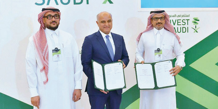  من توقيع الاتفاقيات ضمن فعاليات مبادرة مستقبل الاستثمار التي بدأت أعمالها في الرياض أمس