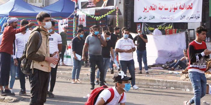  لا يزال المتظاهرون العراقيون مستمرين في احتجاجاتهم ضد الحكومة