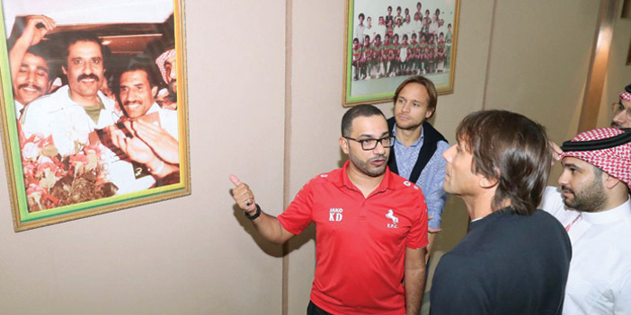  جانب من زيارة المدرب الإيطالي الشهير انطونيو كونتي لنادي الاتفاق