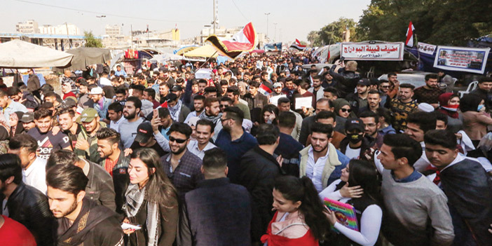  الحراك السلمي في العراق يعود في بغداد ومدن الجنوب رفضًا لمرشح رئاسة الحكومة