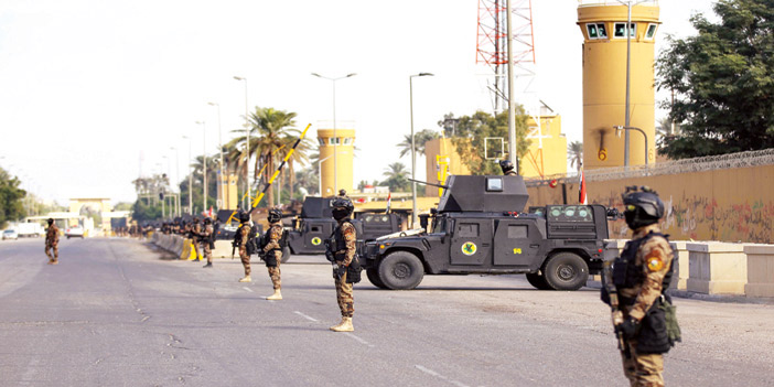  قوات عراقية تحرس موقع السفارة في بغداد