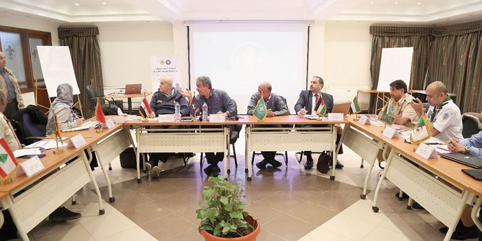  جانب من اجتماع رؤساء اللجان الكشفية العربية