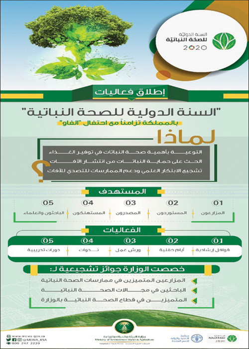 «البيئة» تطلق فعاليات «السنة الدولية للصحة النباتية» بالمملكة 