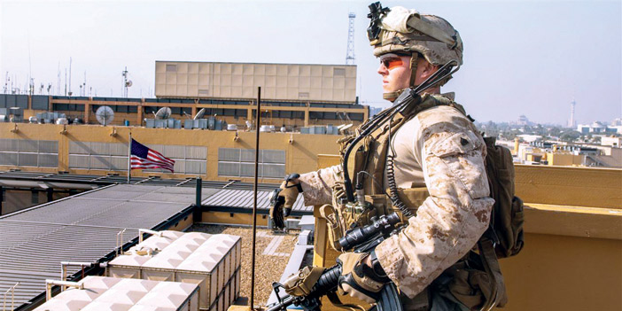   جندي أمريكي من حرس السفارة في بغداد