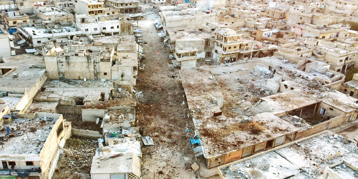  آثار التدمير في ريف حلب بعد غارات النظام السوري وروسيا الأخيرة