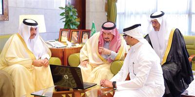 الأمير فيصل بن بندر يستقبل رئيس مجلس أمناء جامعة الأمير سلطان 
