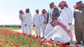 الأمير عبدالرحمن بن عبدالله يقوم بزيارة لمتنزه بلدية المجمعة البيئي 