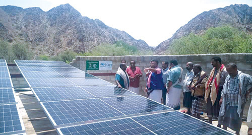 مركز الملك سلمان للإغاثة يدشن وحدة ضخ للمياه بالطاقة الشمسية في شبوة 