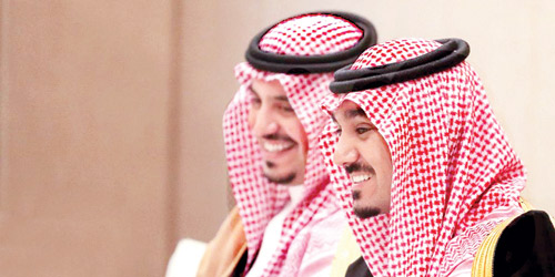  صورة تجمع سمو رئيس اللجنة الأولمبية السعودية وسمو نائبه