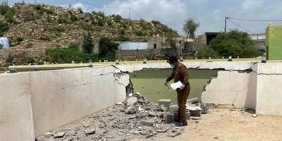 سقوط مقذوف عسكري حوثي على إحدى القرى الحدودية 