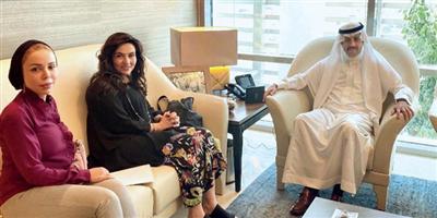سفير المملكة لدى الأردن يلتقي مديرة مؤسسة الأميرة تغريد 